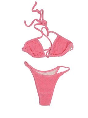 Tea You Gigi Top & Tanner Bottoms Bikini in Terry Saltrose